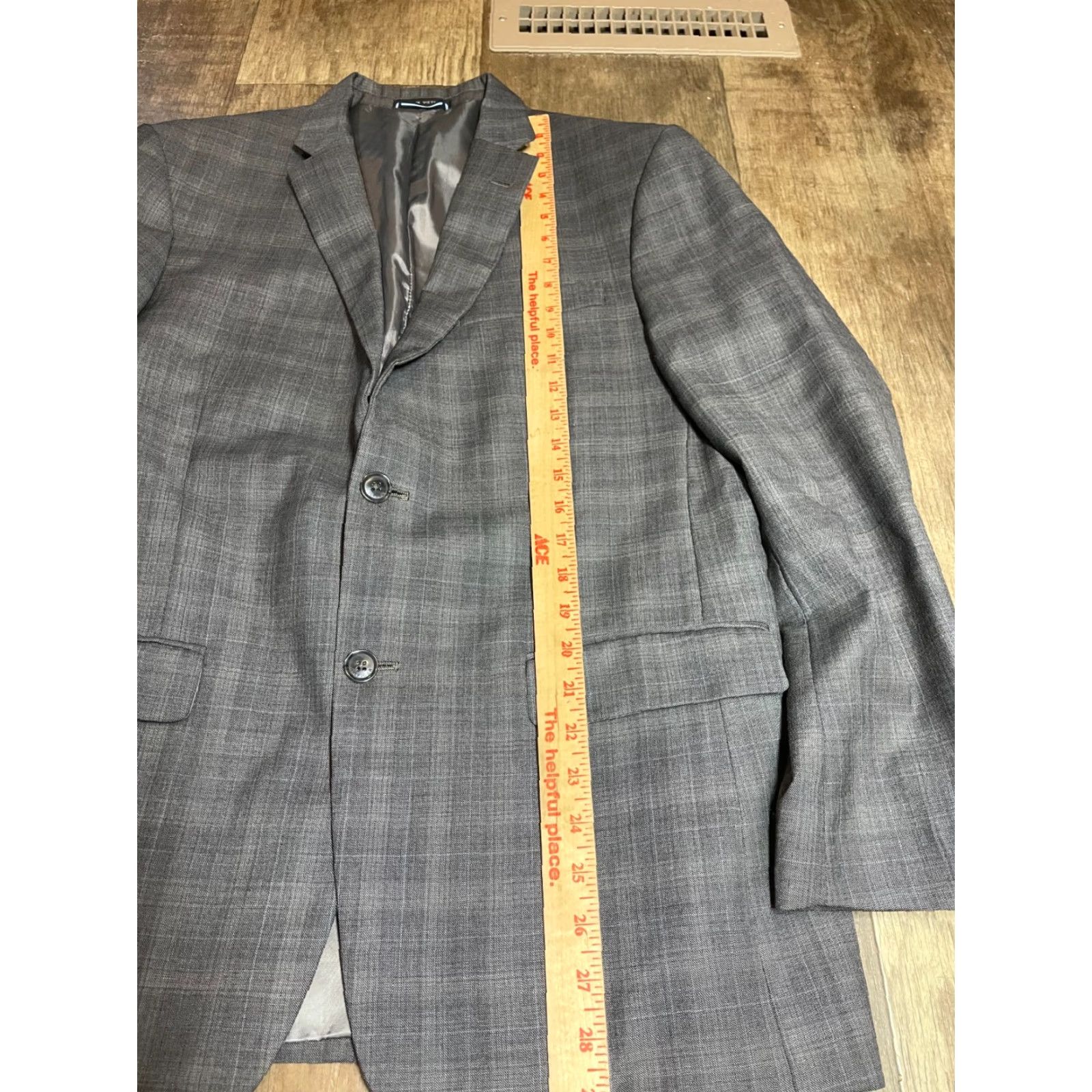 Tommy Hilfiger Tommy Hilfiger Blazer Mens 42 Gray Two-Button Single-Breasted Jacket Coat Regular Blazer Sports Men Size 42R - 2 Thumbnail