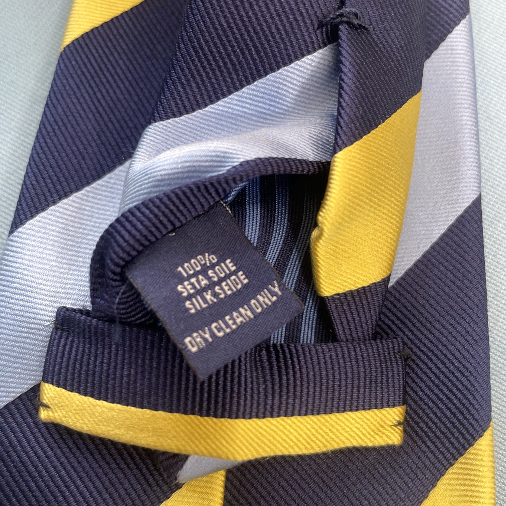 Charles Tyrwhitt VINTAGE Charles Tyrwhitt Jermyn Street Silk Tie Blue Yellow Necktie England 3.5x61 Read Silk Tie Blue Yellow Necktie England 3.5x61 Read Size ONE SIZE - 7 Thumbnail