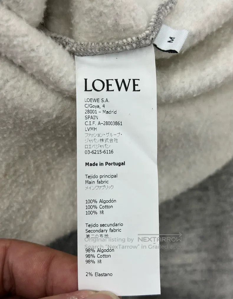 Loewe Loewe Grey Embroidered Logo Rope Hooded Sweatshirt Size US M / EU 48-50 / 2 - 4 Thumbnail