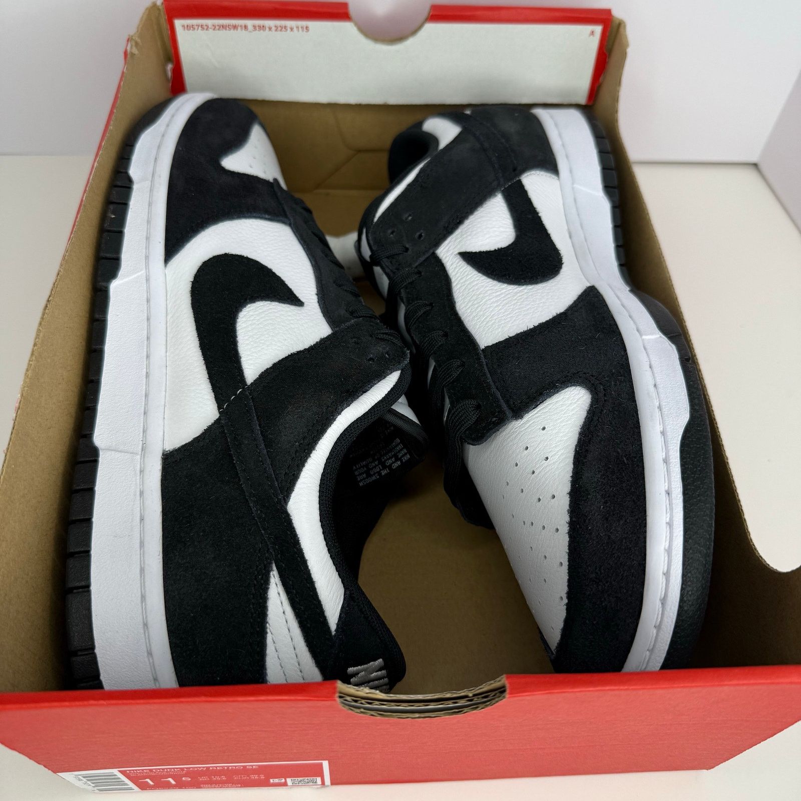 Nike Nike Dunk Low Retro SE White/Black-White Size 11.5 Men Size US 11.5 / EU 44-45 - 7 Thumbnail