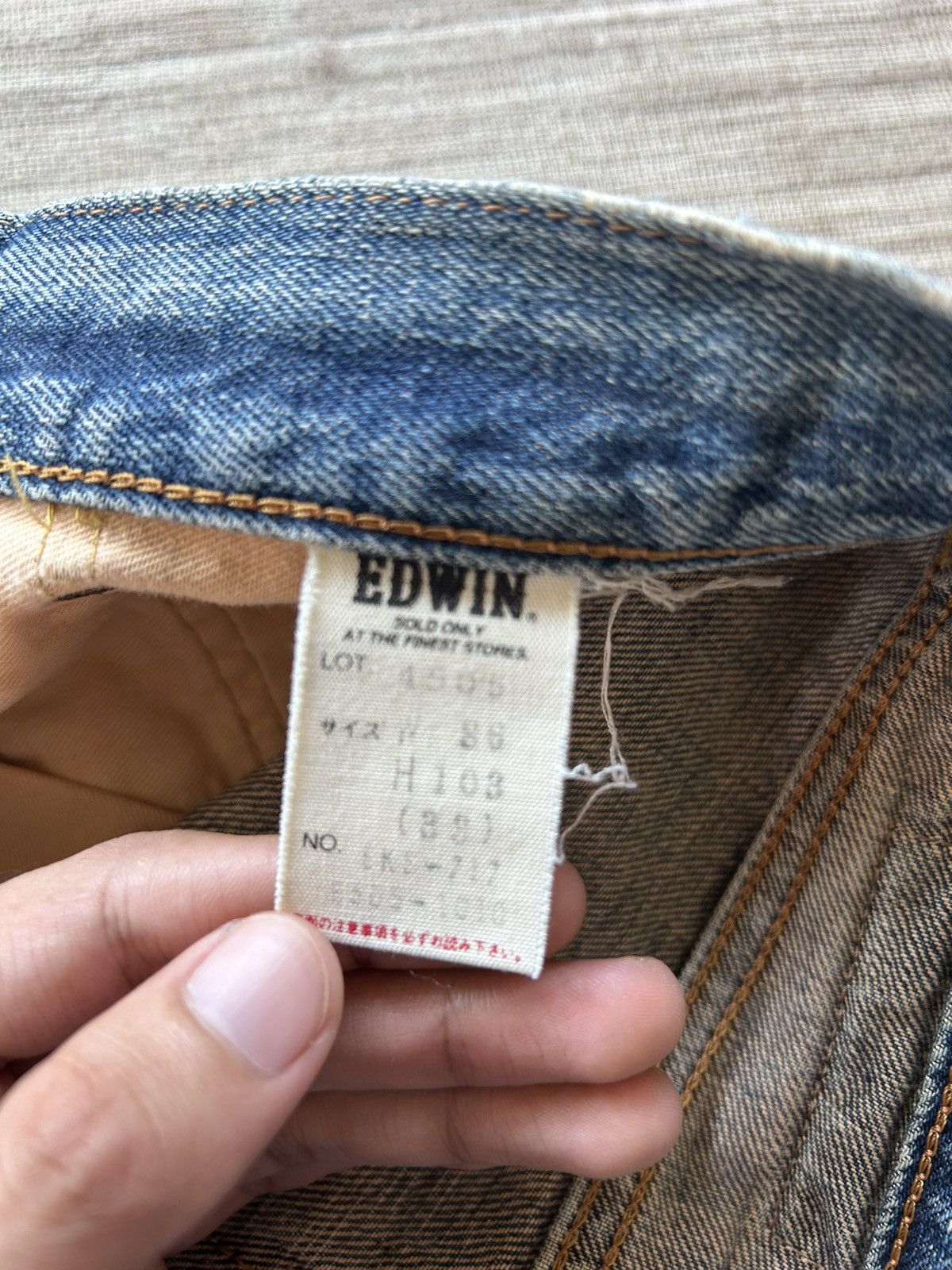 Edwin × Japanese Brand Vintage Edwin Selvedge Distressed Denim Size US 33 - 15 Thumbnail