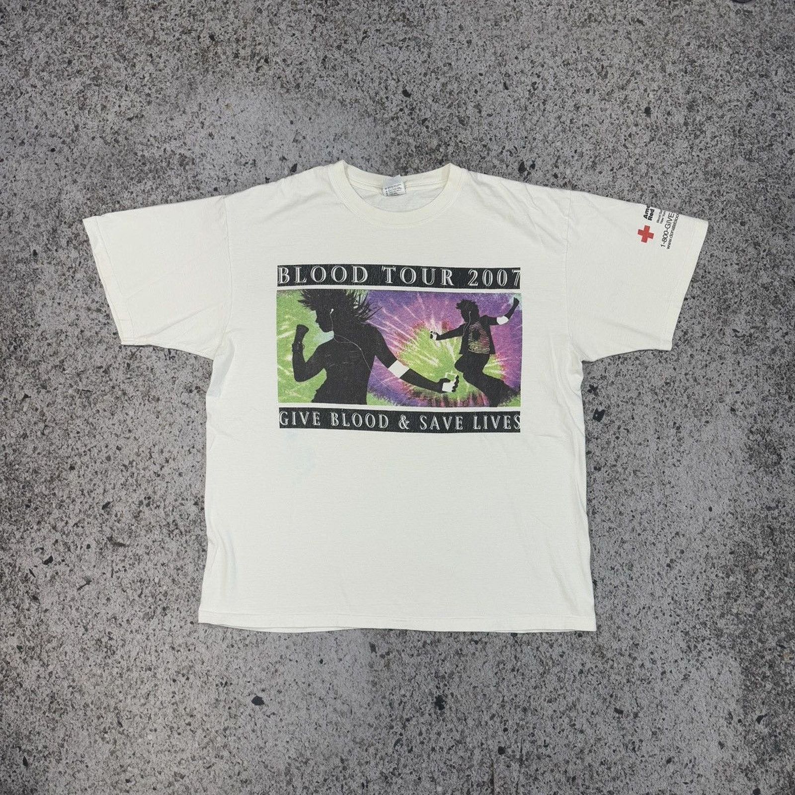 Apple Blood Tour 2007 American Red Cross NY Shirt ERD Grunge