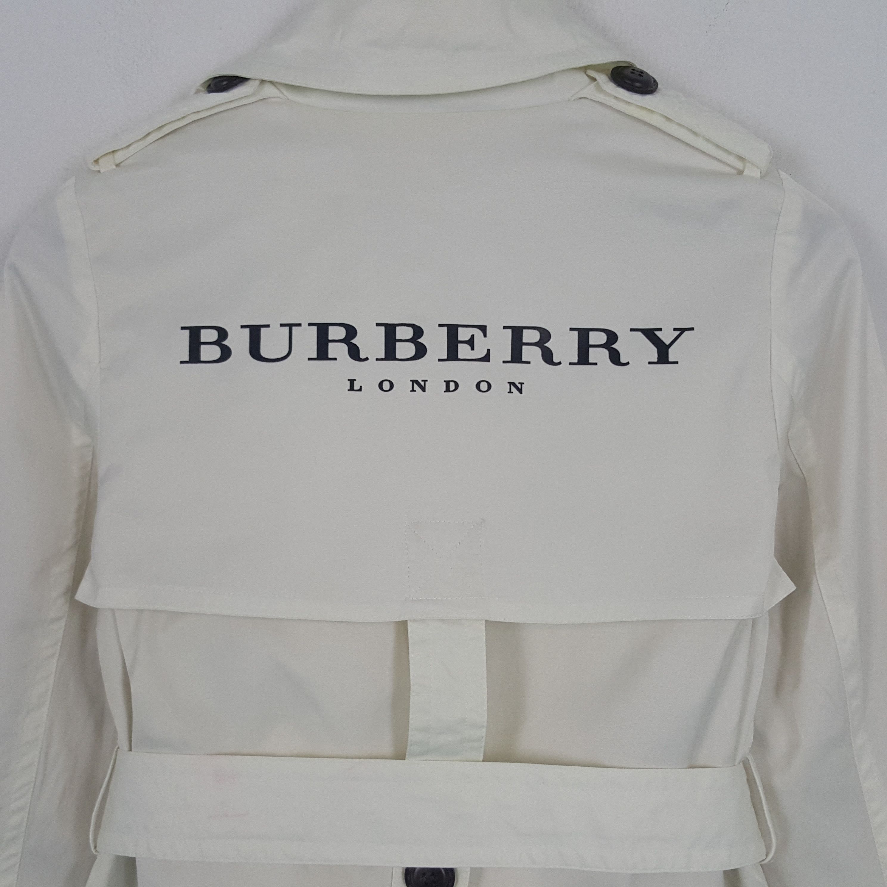 Burberry × Vintage Vintage Burberry London Custom Art Logo Trench Coat Jacket Size US XS / EU 42 / 0 - 2 Thumbnail