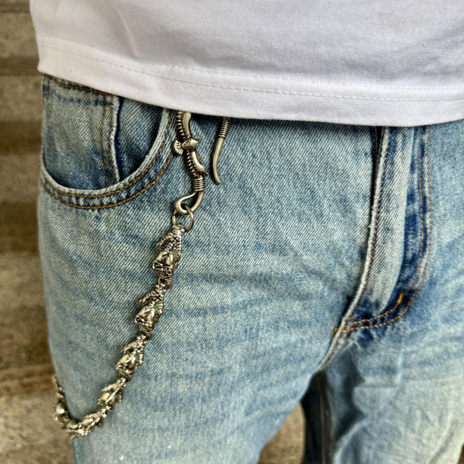 Jewelry Skeleton Silver Wallet Chain Size ONE SIZE - 6 Thumbnail