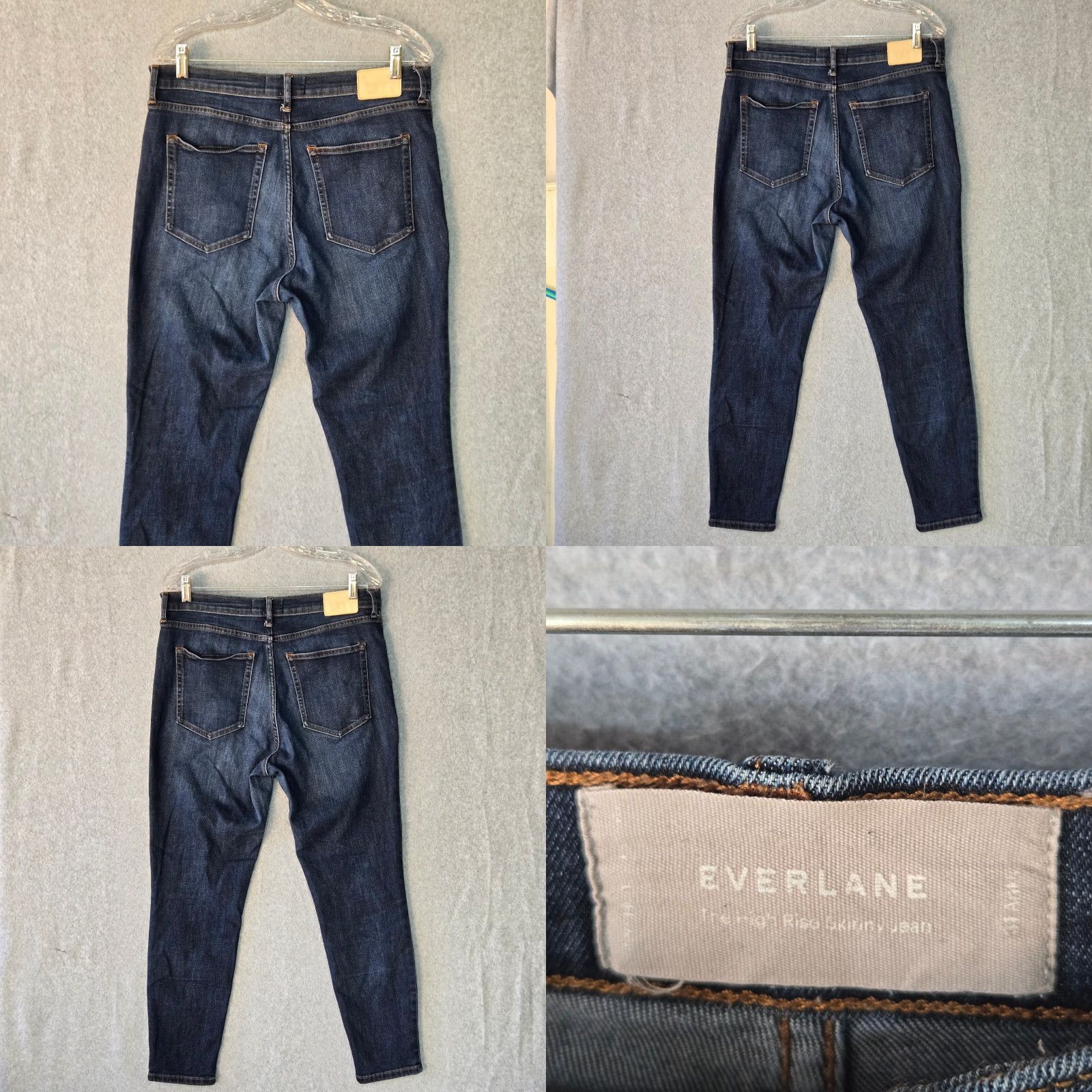 Everlane Everlane Skinny Jeans Womens Blue Denim Stretch High Rise Medium Wash 5-Pockets Jeans Size 32" / US 10 / IT 46 - 8 Thumbnail