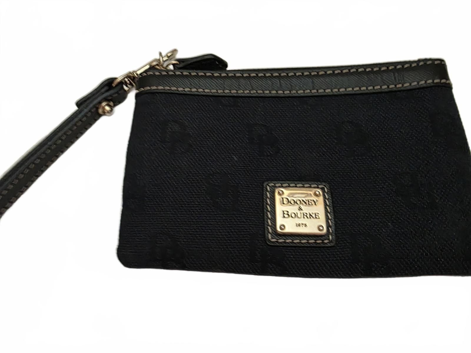 Dooney & Bourke Dooney & Bourke Signature Monogram Black Wristlet With Strap Size ONE SIZE - 9 Thumbnail