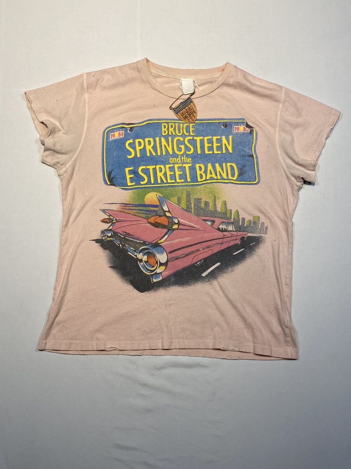 Band Tees Vintage Thrashed Bruce Springstein Graphic TShirt Size US M / EU 48-50 / 2 - 2 Thumbnail