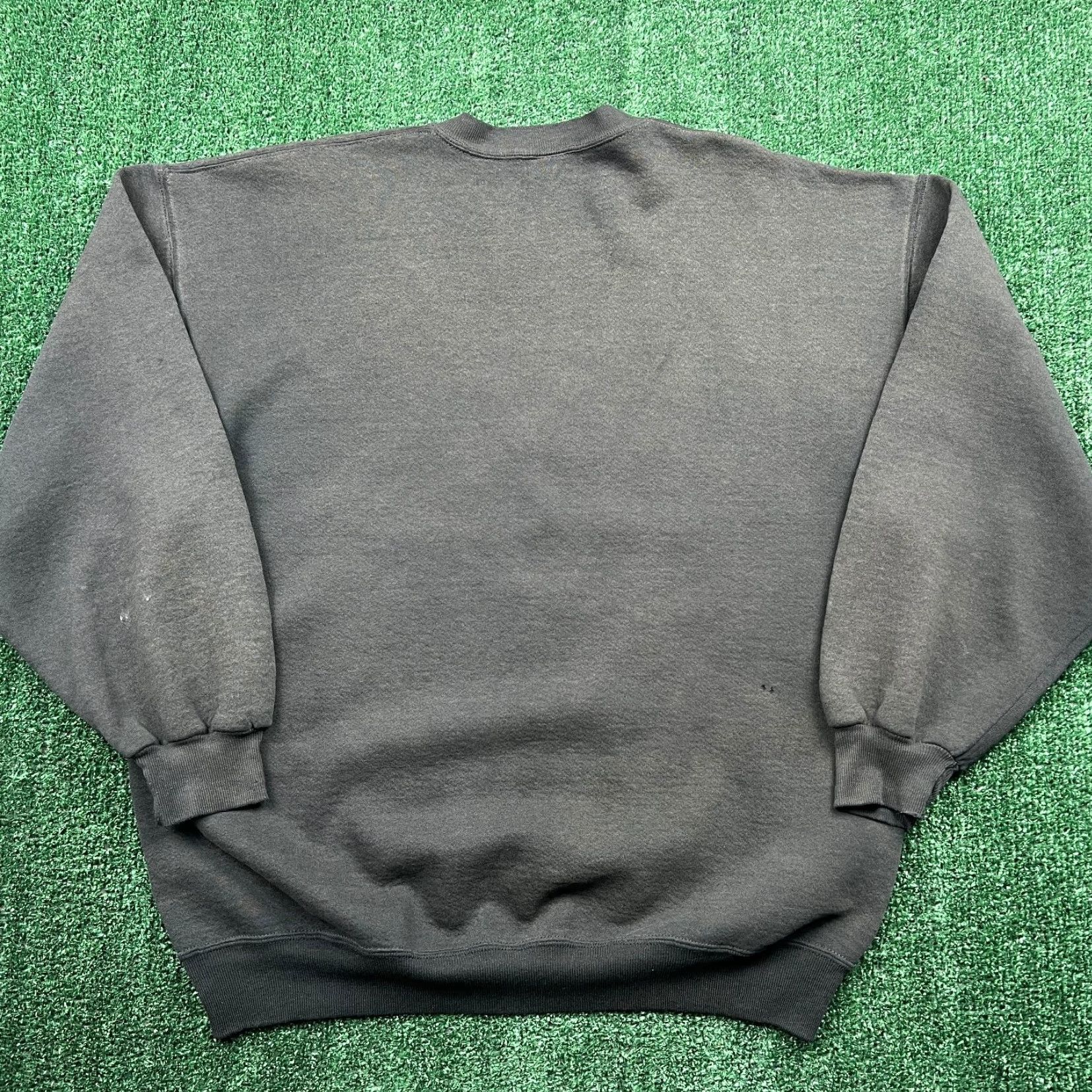 Russell Athletic VINTAGE Russell Athletic Sweatshirt Crew Neck Men XL Black 90s Pullover Fleece Lined Cotton Blend Ribbed Cuffs Hem Size US XL / EU 56 / 4 - 7 Thumbnail