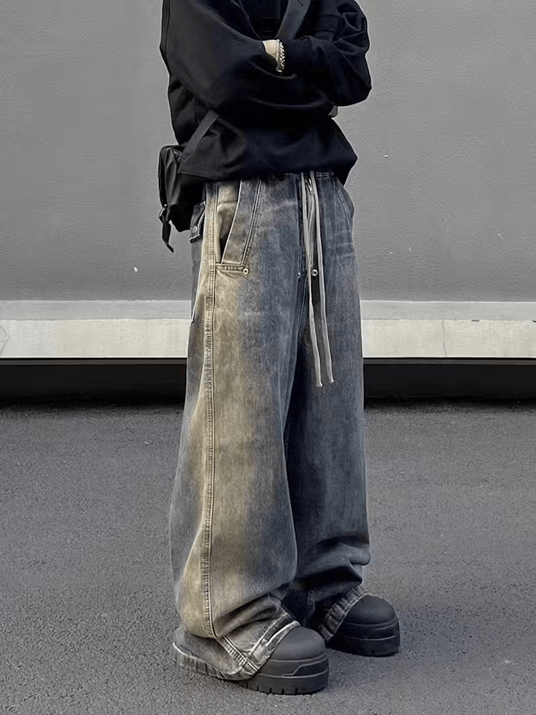 Japanese Brand × Jean High street washed gradient baggy heavyweight jeans Size US 33 - 2 Thumbnail