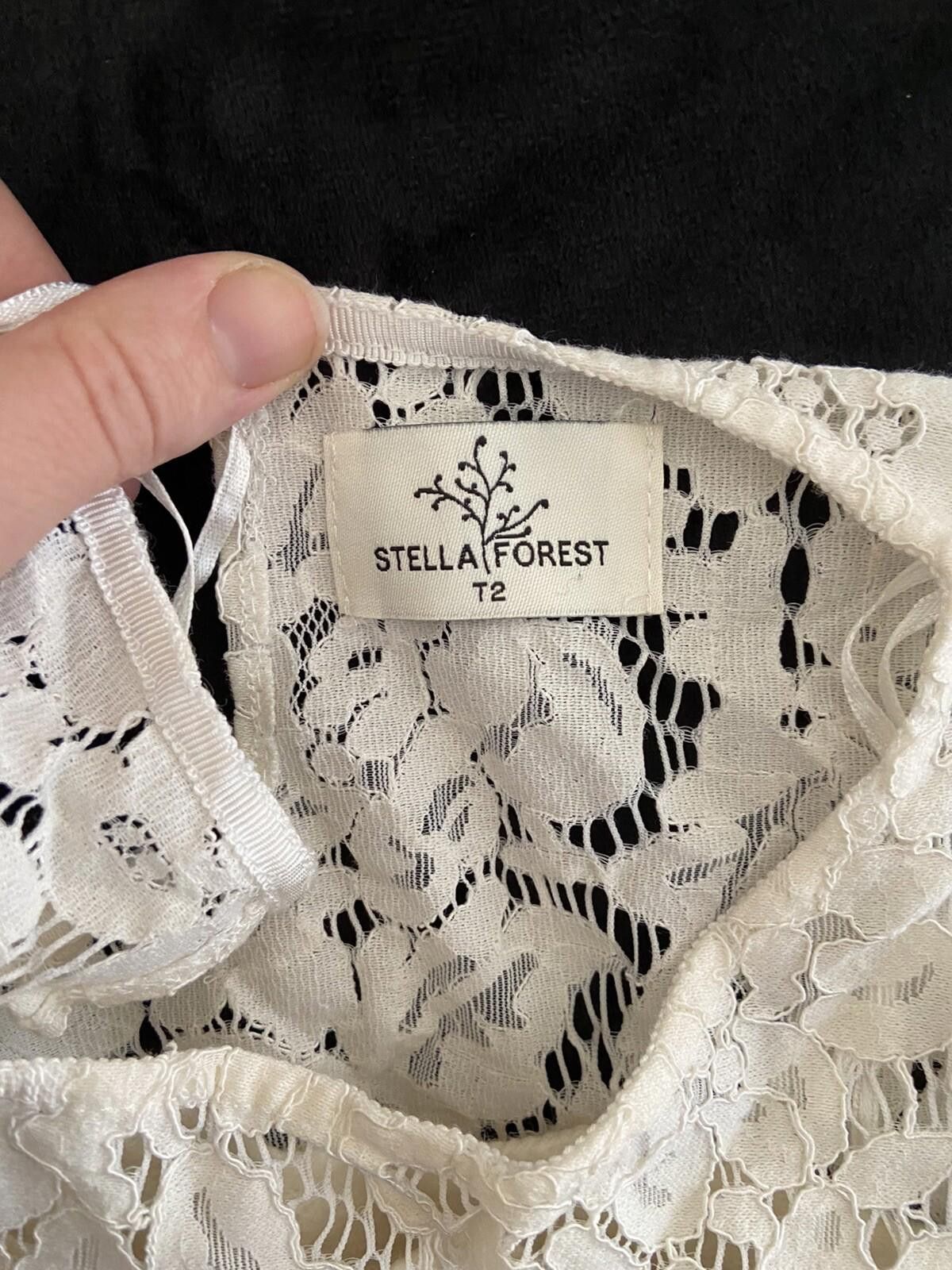 Other Stella Forest Paris Lace Knit Blouse Top Jumper-Sz T2/S (2) Size S / US 4 / IT 40 - 9 Thumbnail