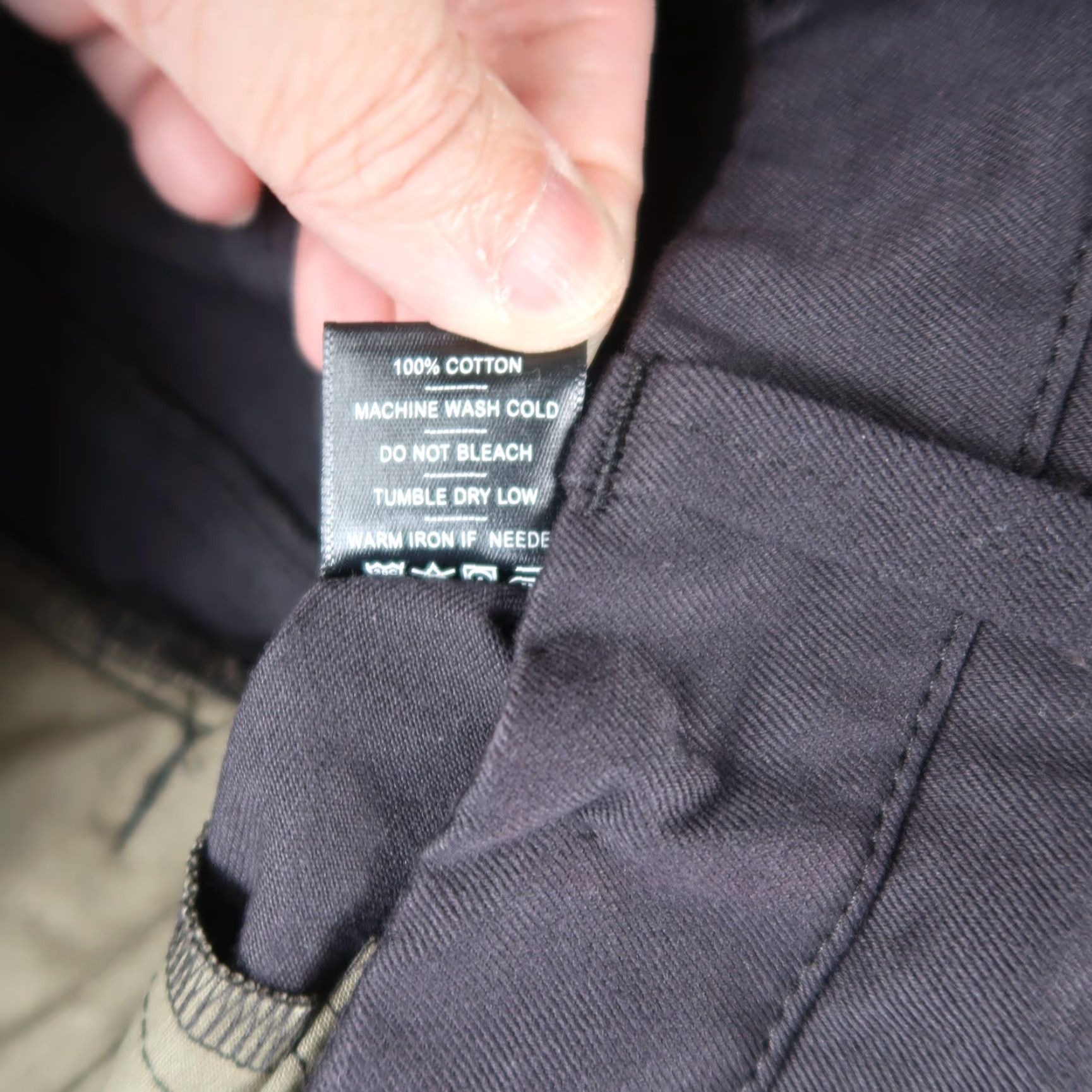Vintage American Giant Work Pants 33x31.5 Black Cotton Twill Straight Leg Mens Size US 33 - 4 Thumbnail