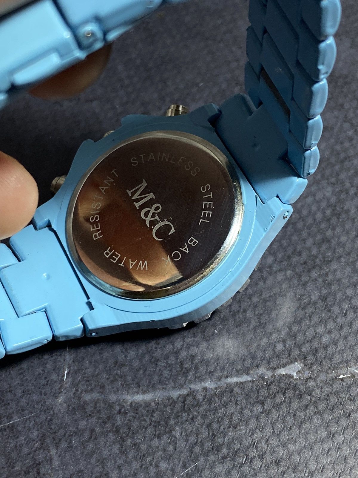 Vintage Sky Blue Chronograph-Style Watch – Bold & Sporty✨ Size ONE SIZE - 6 Thumbnail