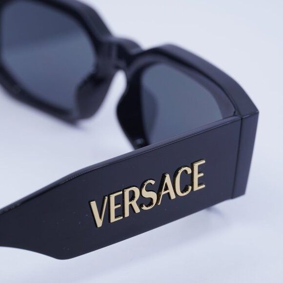 Versace Versace VE4489U GB1/87 Sunglasses Black Rectangle Frame Size ONE SIZE - 7 Thumbnail