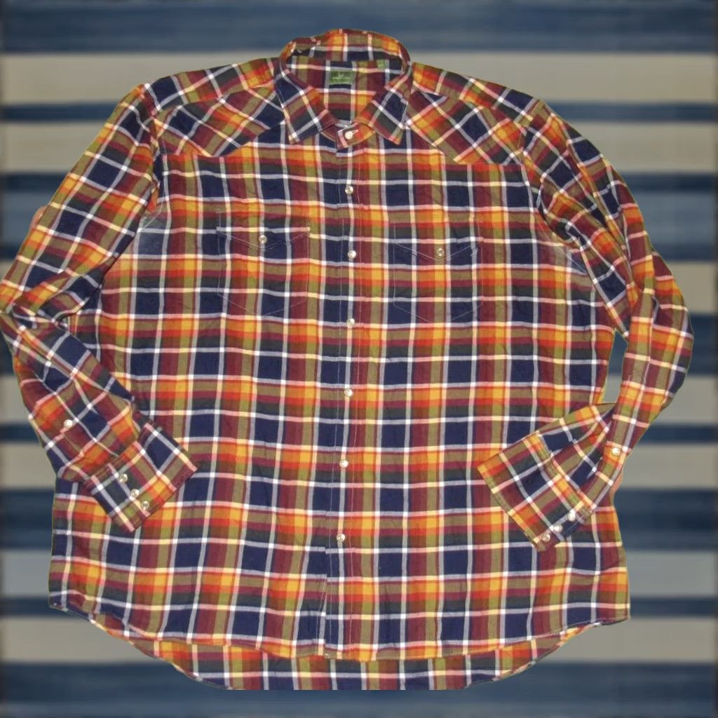Sid Mashburn SID MASHBURN Plaid Long Sleeve Pearl Snap Shirt XXL Mens XS? Size US XXL / EU 58 / 5 - 1 Thumbnail
