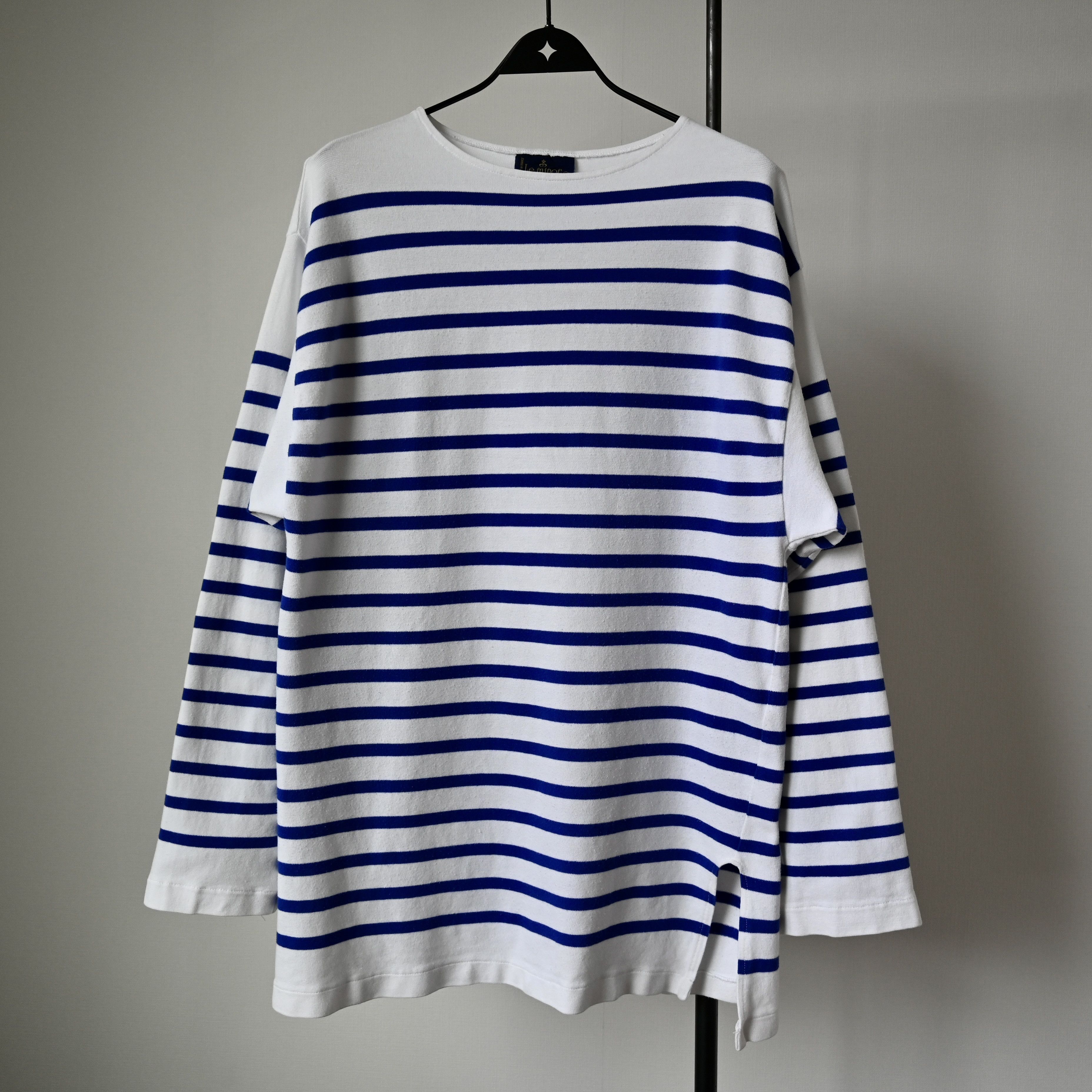 Vintage VTG 1990s Le Minor cotton sailor shirt, striped, T.5/XXL Size US XXL / EU 58 / 5 - 1 Thumbnail