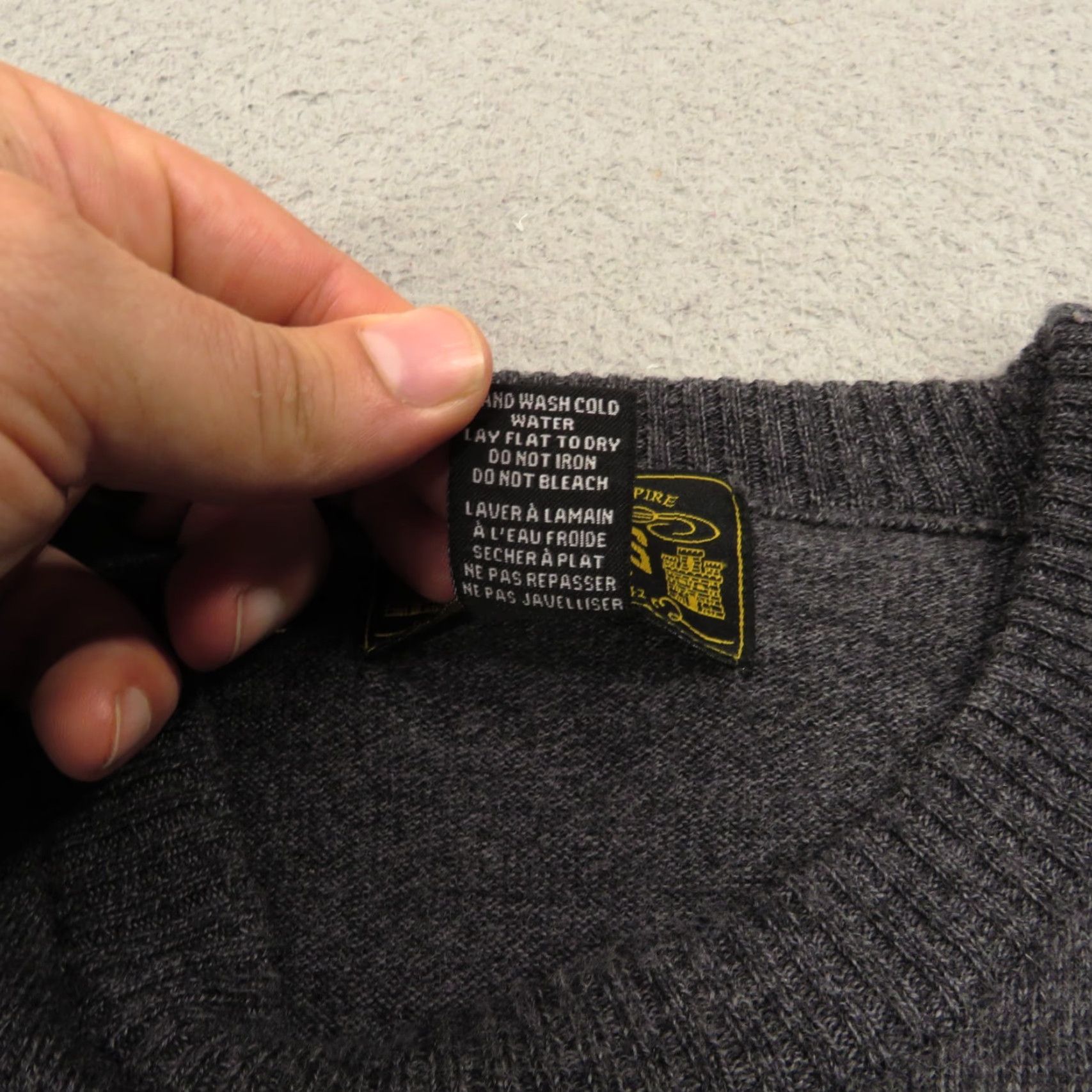 Peter Millar Crooks Castles Sweater Mens 3XL Merino Wool Charcoal Medusa Head Logo Streetwear Pullover Knits Crew Neck Long Sleeve Casual Mens 3XL Size US XXL / EU 58 / 5 - 6 Thumbnail