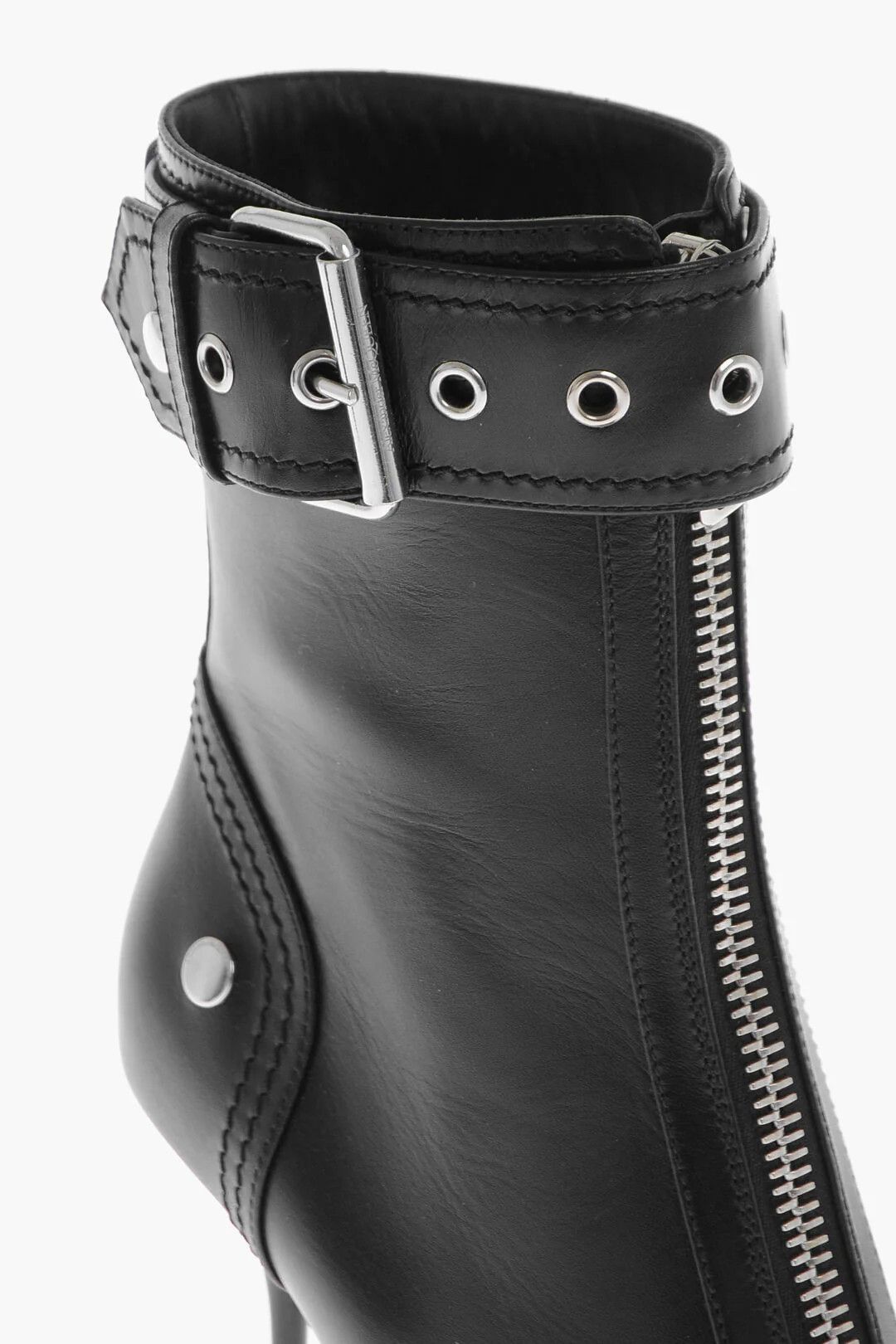 Alexander McQueen og1mm0426 Leather Zip-Up Ankle Boots in Black Size US 6 / IT 36 - 4 Thumbnail