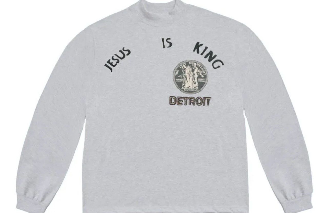 image of Kanye West Yeezy Sunday Service Jik Detroit Long Sleeve in Grey, Men's (Size Large)