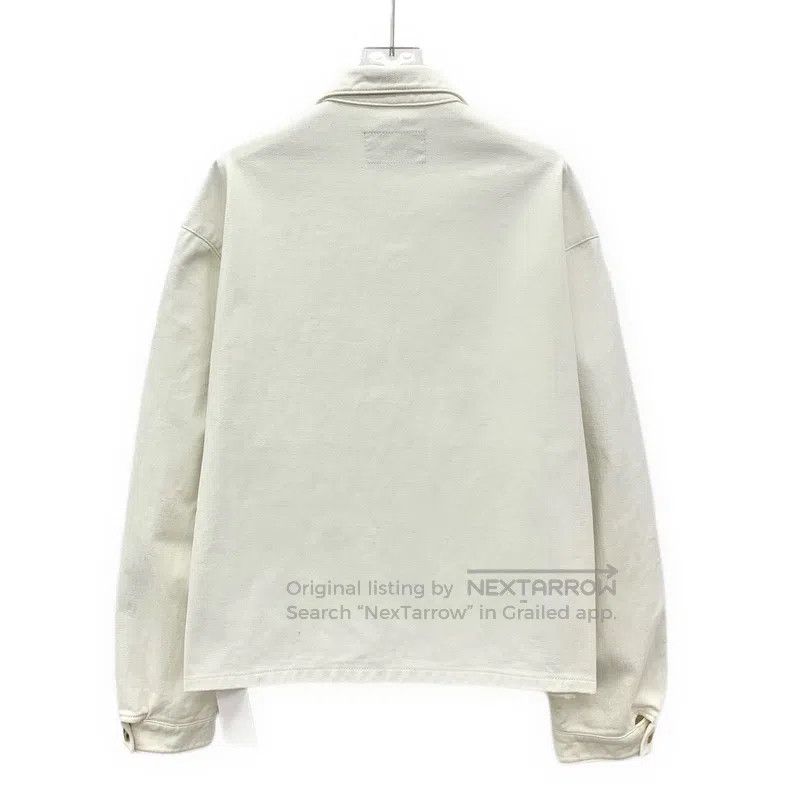 Prada Prada 23 beige triangle standard cotton lapel zipper long- Size US L / EU 52-54 / 3 - 2 Thumbnail