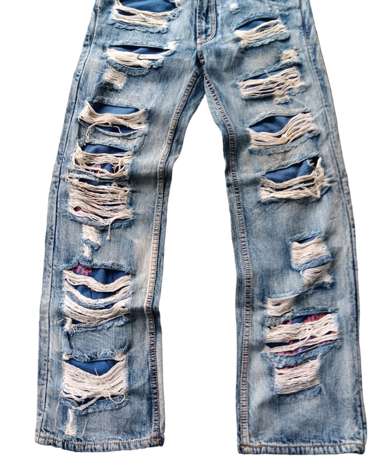 If Six Was Nine Double layered Tough jeans Smith distressed vintage jeans Size US 32 / EU 48 - 3 Thumbnail