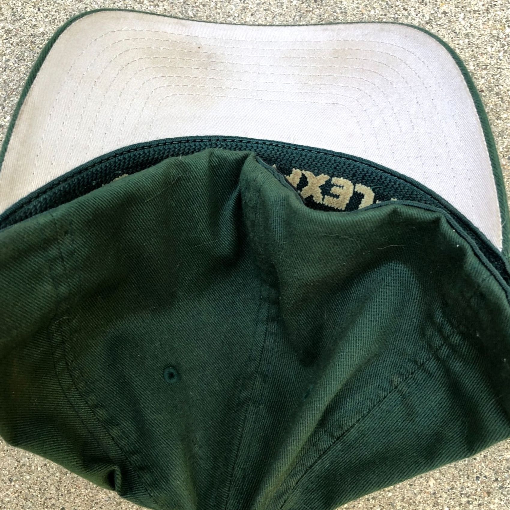 Vintage YUPOONG ARB PSC Fitted Hat Men's L/XL Flexfit Green Cap Embroidered Size ONE SIZE - 3 Thumbnail