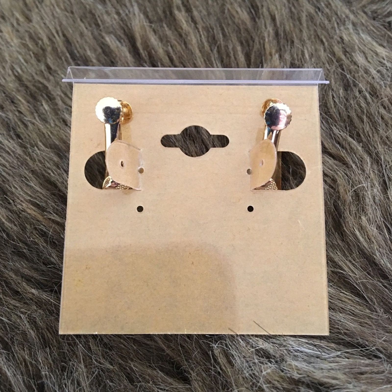 Vintage Vintage gold tone textured hoop screw back clips Size ONE SIZE - 9 Thumbnail