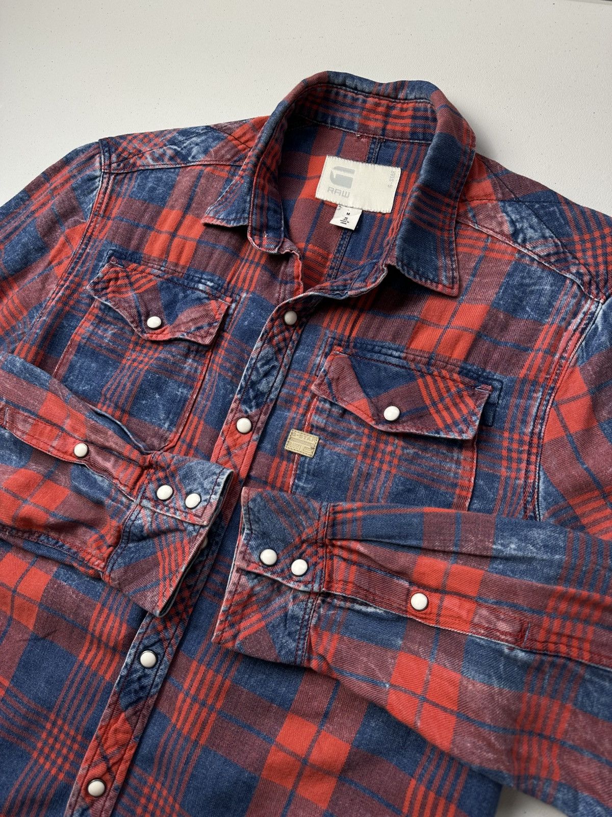 G-Star G-star Raw Landoh Flannel Shirt Long Sleeve Button Up Size US M / EU 48-50 / 2 - 5 Thumbnail