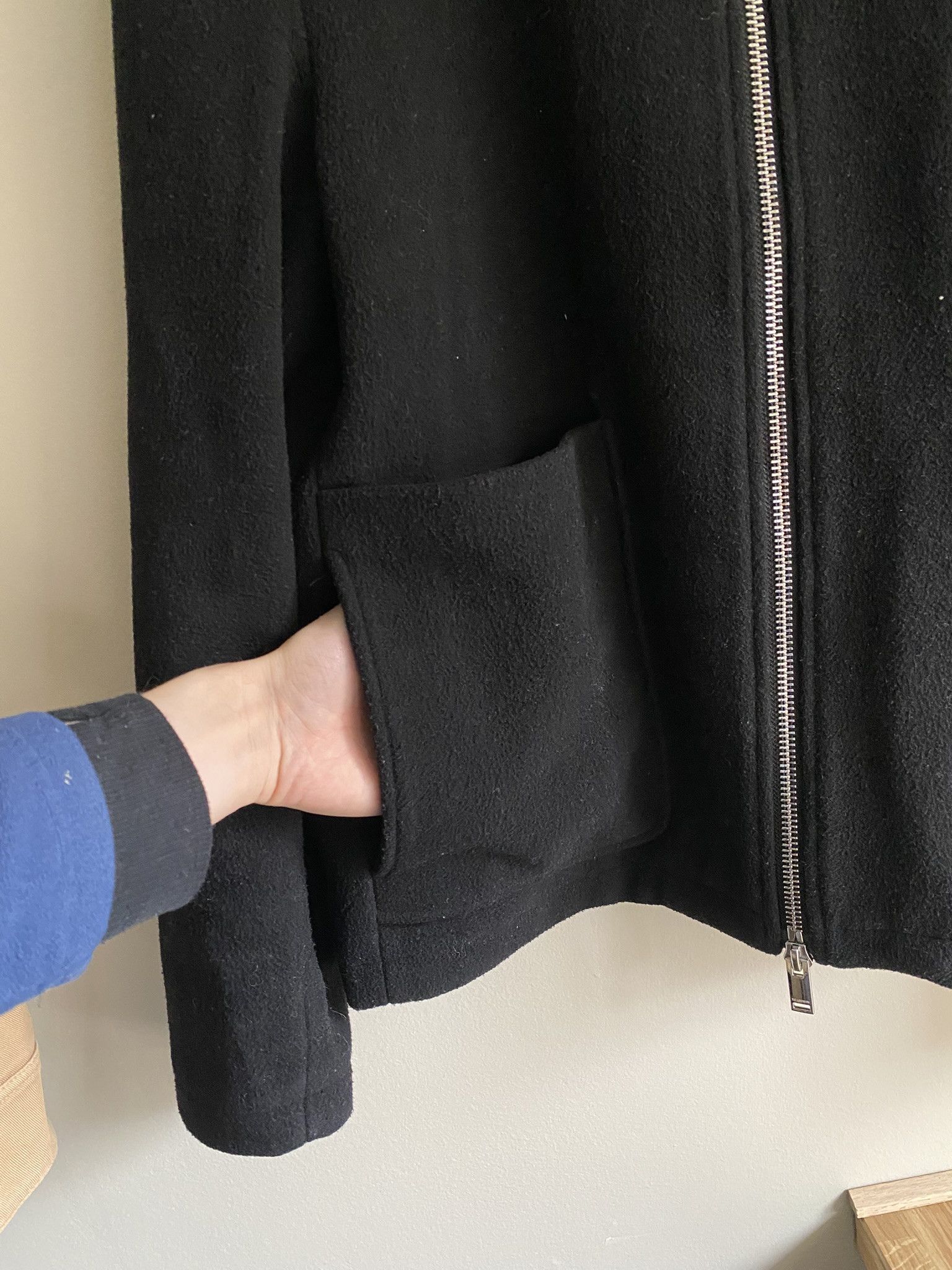 Acne Studios $810 - Zip Boxy Jacket - Black Wool Size US L / EU 52-54 / 3 - 7 Thumbnail