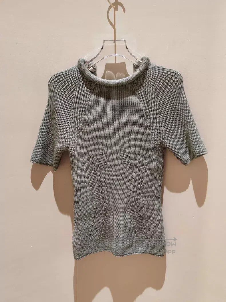Fendi Fendi Knitted top, light gray short-sleeve design, high-ne Size XS / US 0-2 / IT 36-38 - 3 Thumbnail