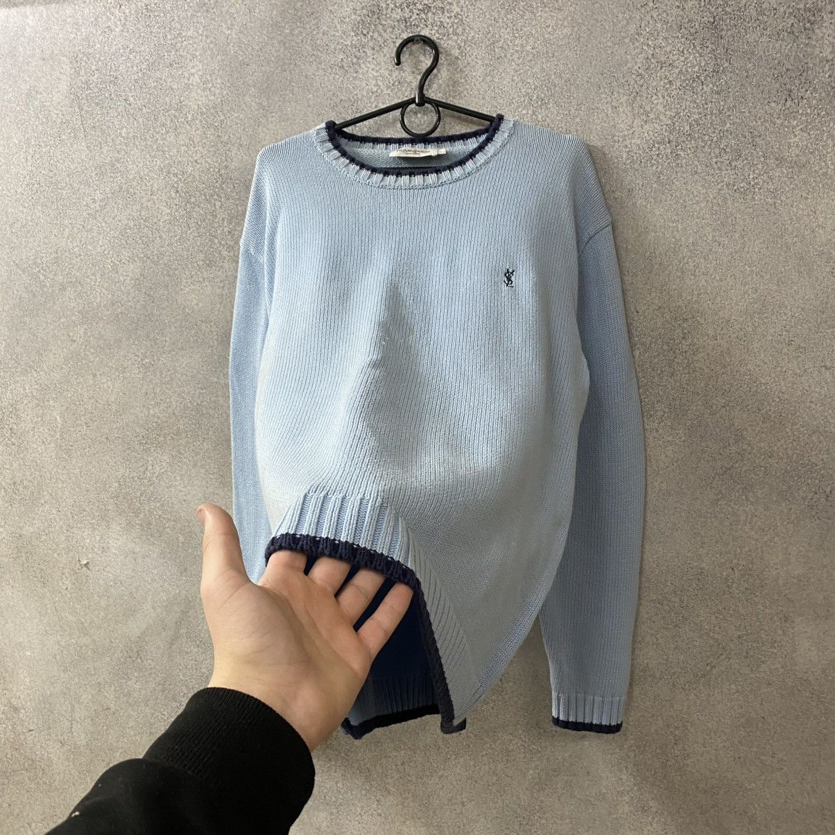 Yves Saint Laurent YSL Logo Sweater knit Yves Saint Laurent sweatshirt Size US L / EU 52-54 / 3 - 6 Thumbnail