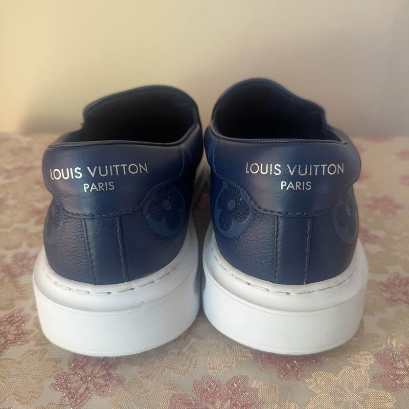 Louis Vuitton Louis Vuitton Beverly Hills Blue Casual Slip-On Shoes -2508 Size US 10.5 / EU 43-44 - 3 Thumbnail