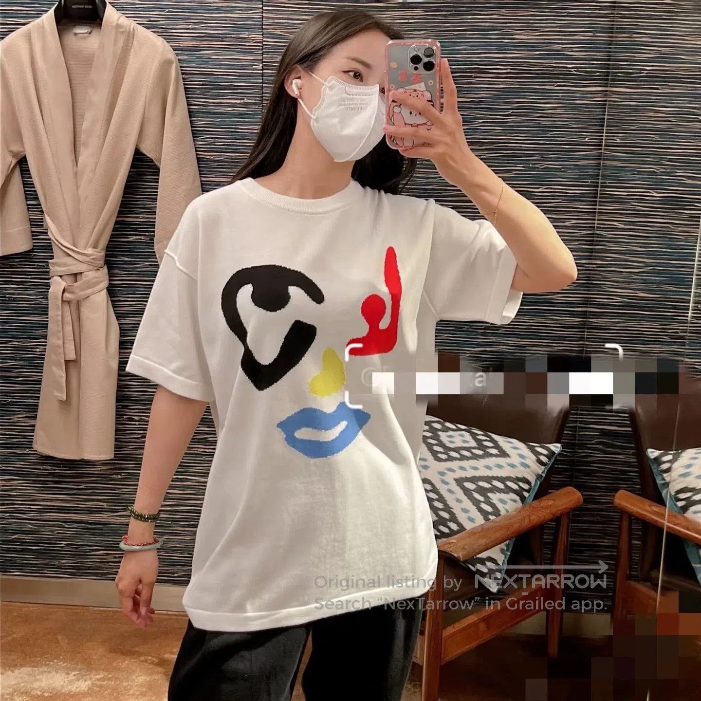 Louis Vuitton Louis Vuitton White Graphic Knit T-shirt. Size US L / EU 52-54 / 3 - 6 Thumbnail
