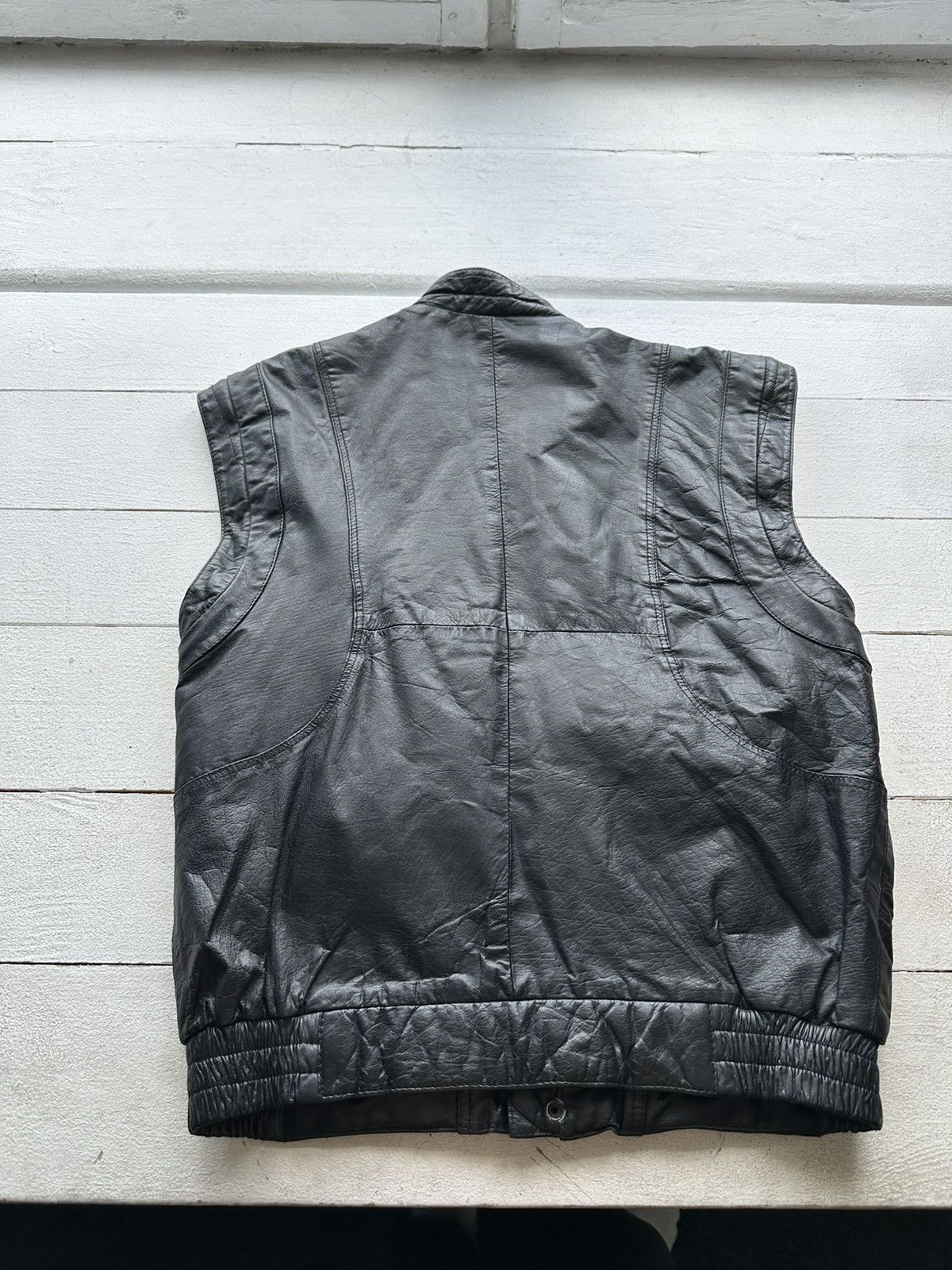 Genuine Leather × Vintage 90s 🚨Vintage Leather WEST Flight Bomber RARE MOTORCYCLE Size US M / EU 48-50 / 2 - 7 Thumbnail
