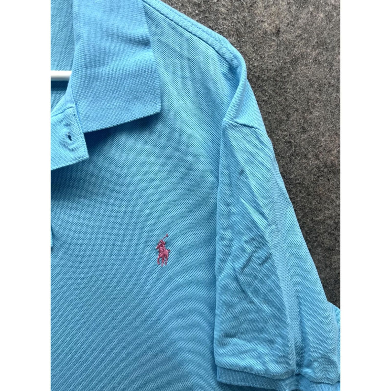 Polo Ralph Lauren Polo Ralph Lauren Polo Shirt Mens XL Blue Solid Classic Fit Pony Logo Casual Shirt Size US XL / EU 56 / 4 - 7 Thumbnail