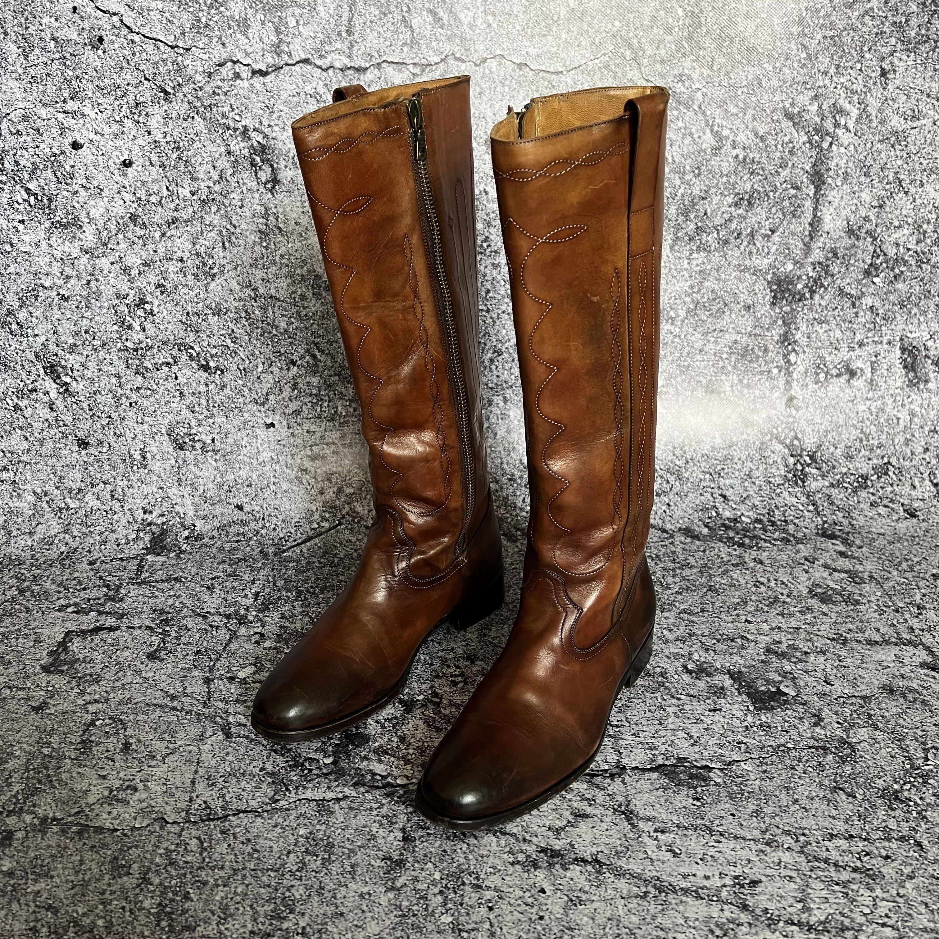 Cowboy Equipment Max Verre Neapolis Cowboy Boots Leather Italy Size 7 Size US 7 / IT 37 - 4 Thumbnail