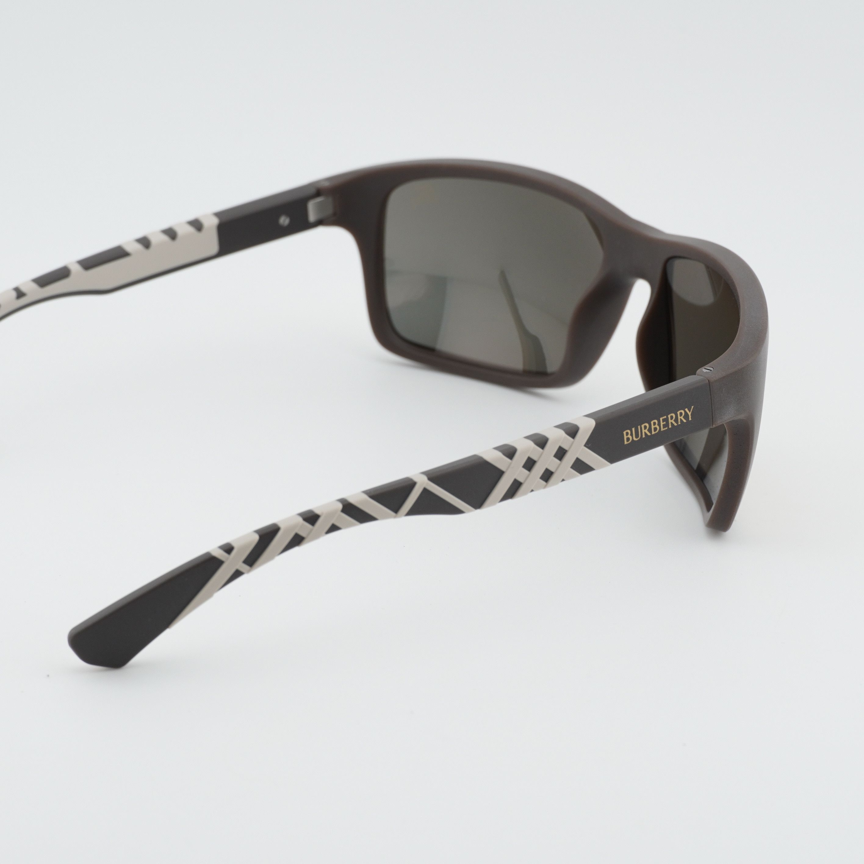 Burberry Burberry BE4483 42345A Sunglasses Brown Rectangle Frame Size ONE SIZE - 6 Thumbnail