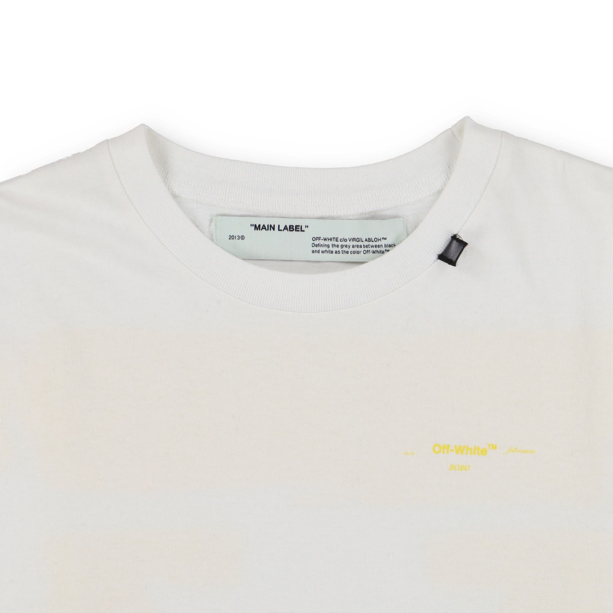 Off-White White and Yellow Acrylic Arrows Logo T-Shirt Size M / US 6-8 / IT 42-44 - 6 Thumbnail