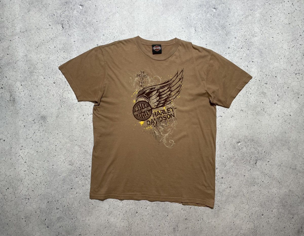 Harley Davidson × Vintage Vintage Harley Motor Davidson Big Logo Biker T-Shirt Size US XL / EU 56 / 4 - 1 Thumbnail