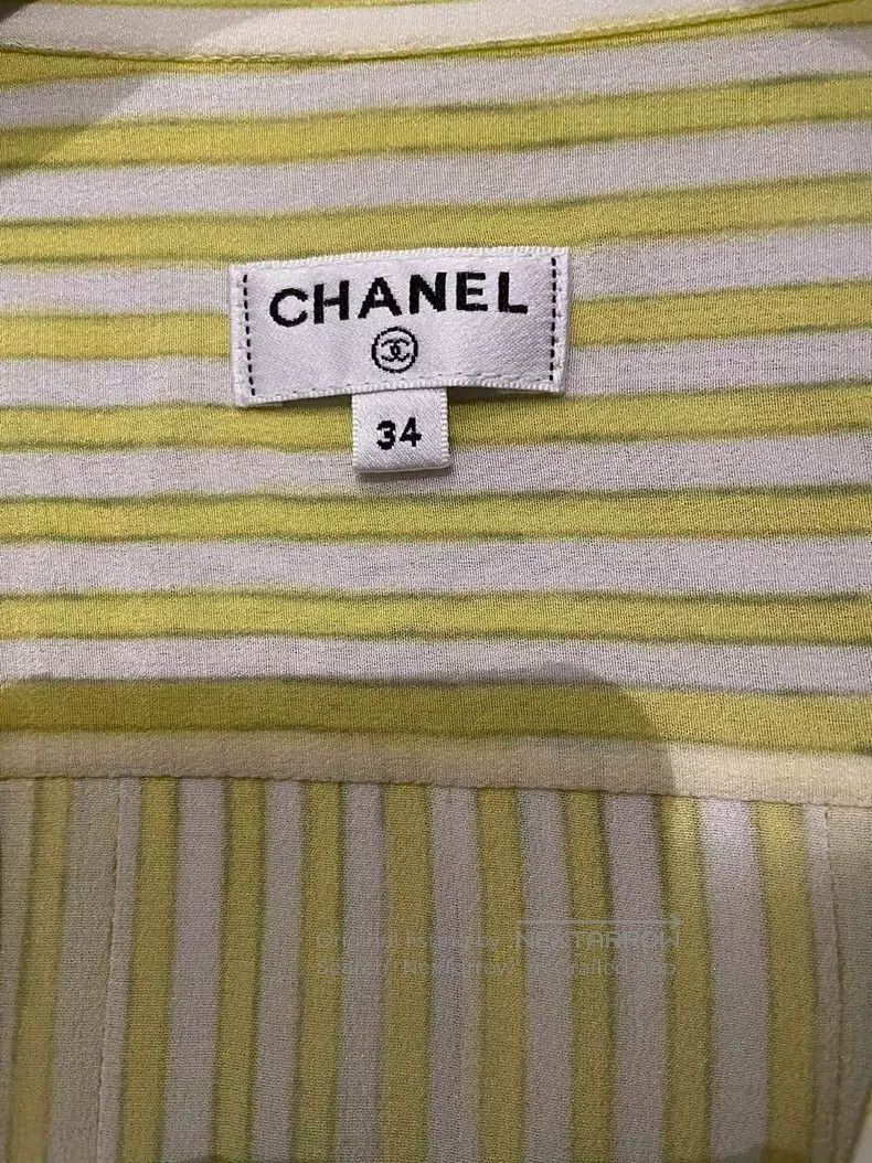Chanel Chanel Lemon yellow striped dress Size XXS / US 00 / IT 34 - 8 Thumbnail