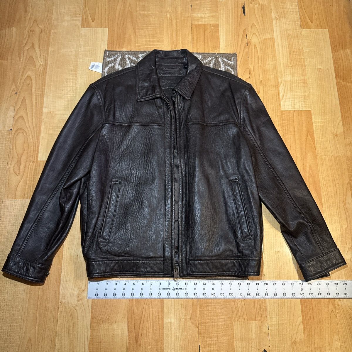 Roundtree & Yorke Roundtree Yorke Mens Brown Leather Jacket Size US L / EU 52-54 / 3 - 1 Thumbnail