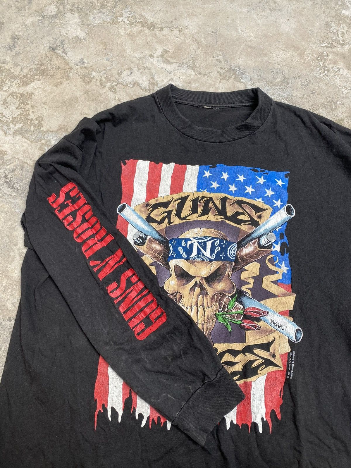 Brockum × Guns N' Roses RARE Vintage 1991 Guns N Roses Longsleeve T-shirt merch Size US L / EU 52-54 / 3 - 9 Thumbnail