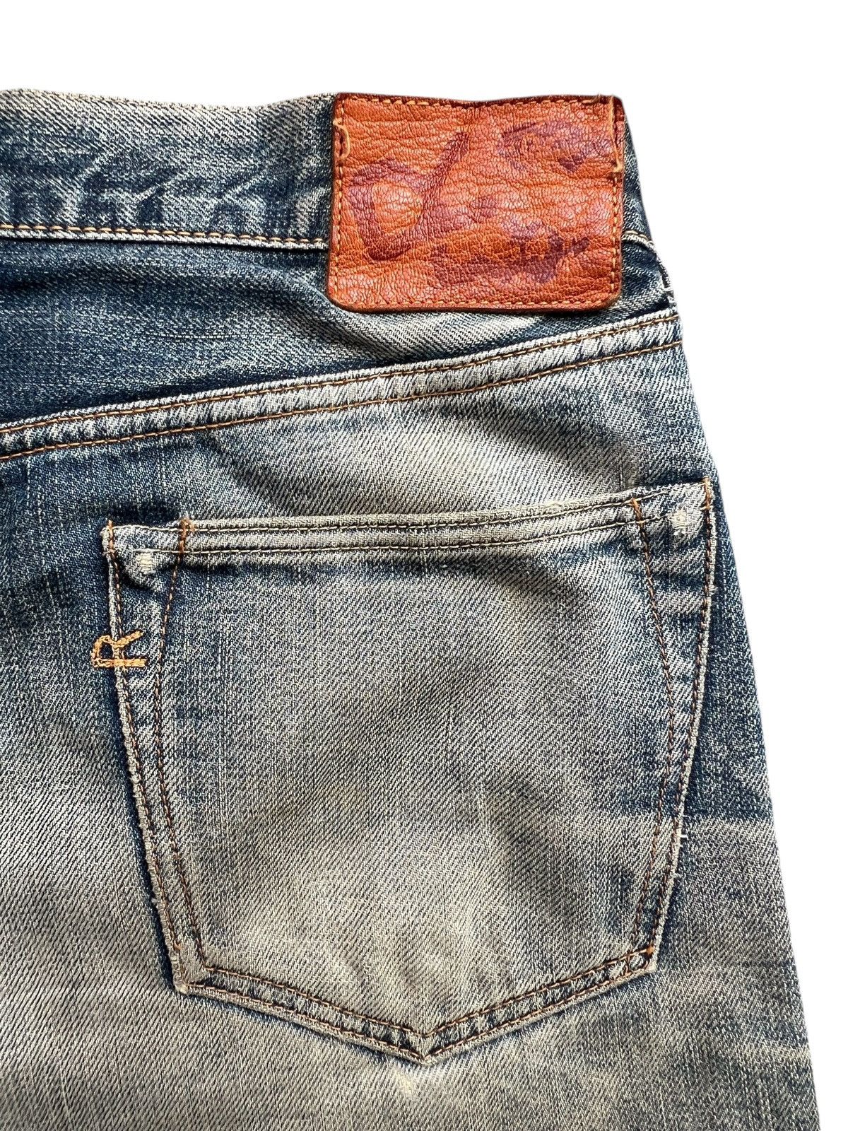 45rpm Vintage 45RPM Distressed Selvedge Mudwash Denim Jeans 32x29 Size US 32 / EU 48 - 11 Thumbnail