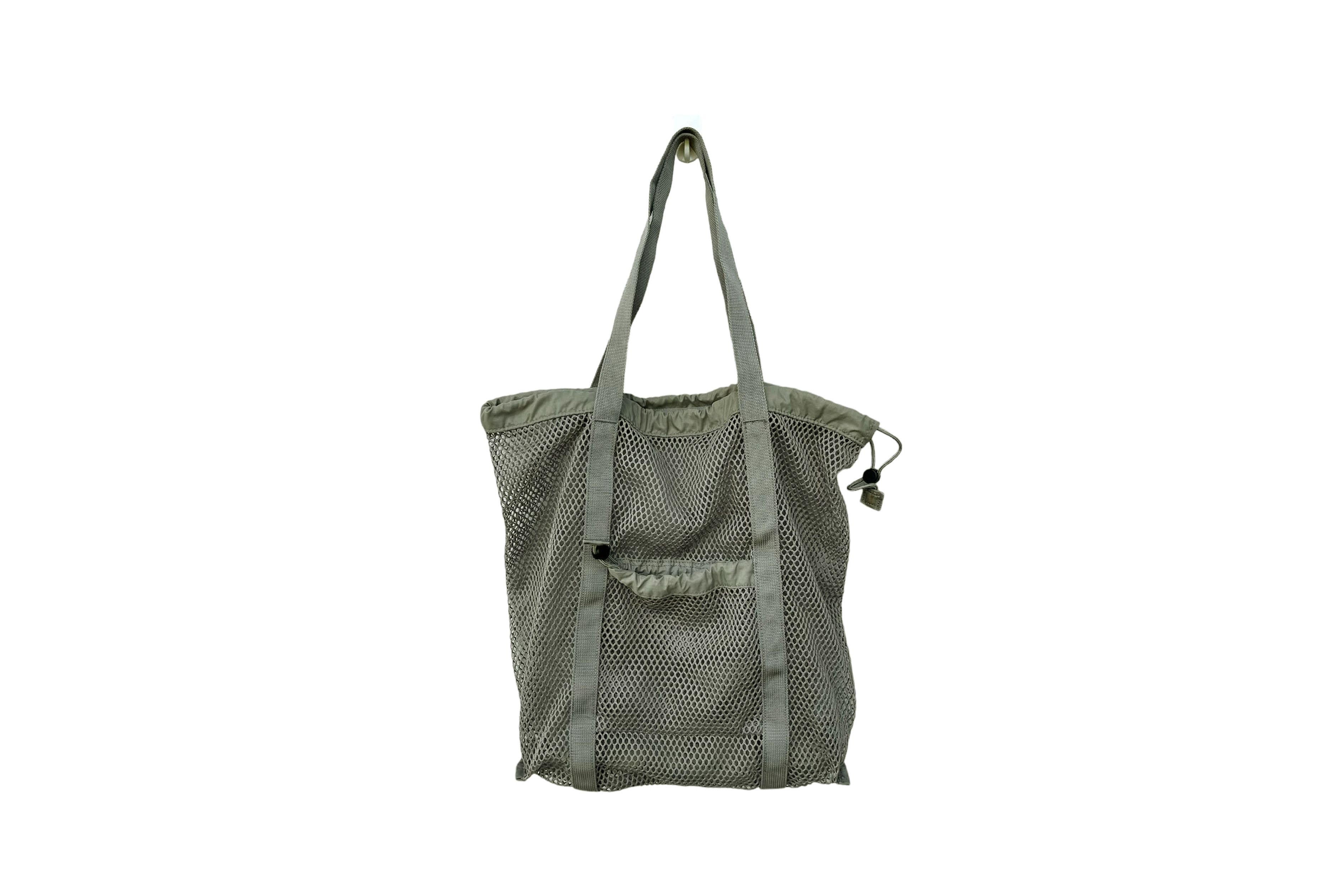 Uniqlo UNIQLO Green Army Net drawstring tote bag, see through Size ONE SIZE - 1 Thumbnail