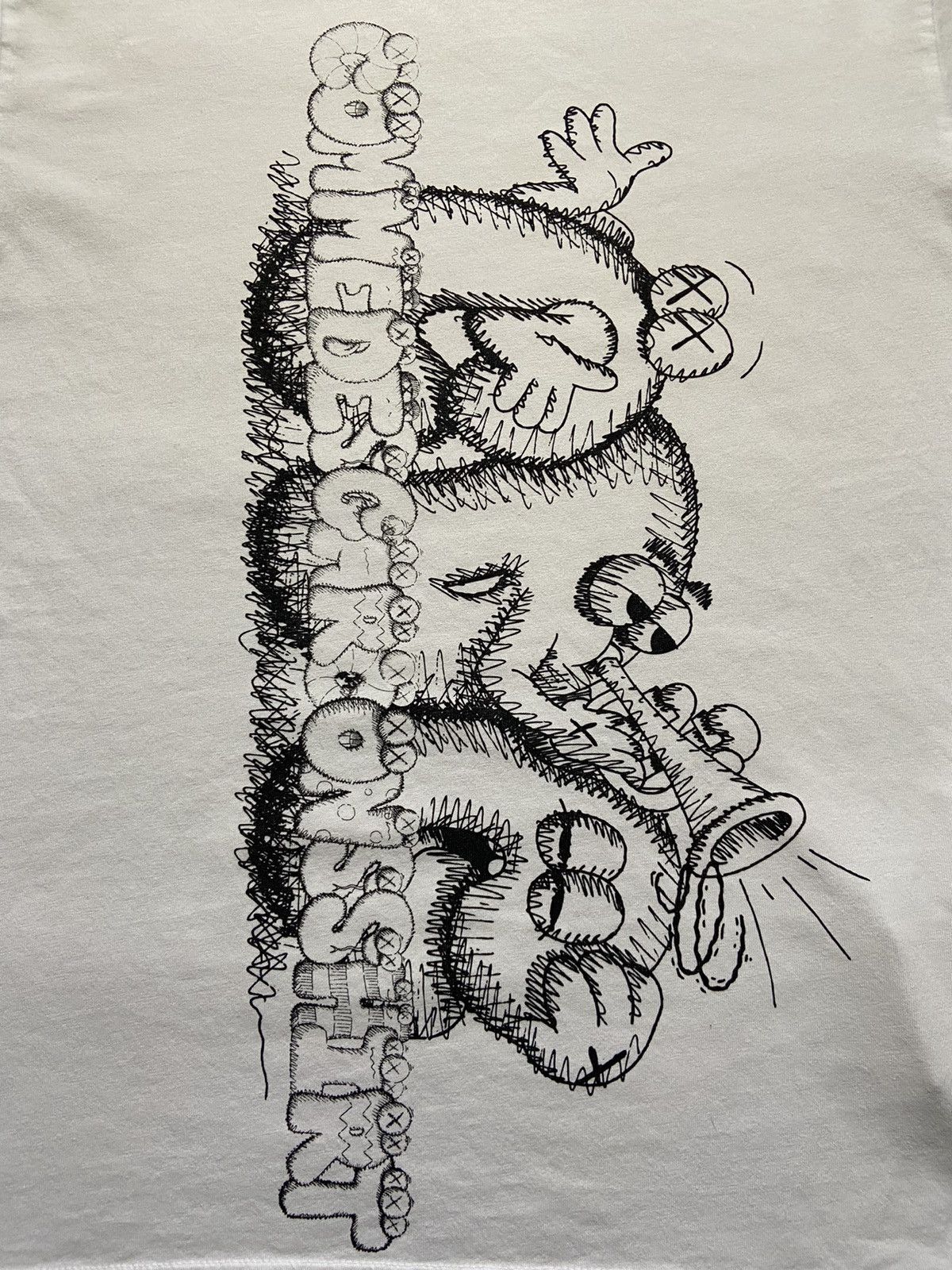 Comme des Garcons CDG Shirt x Kaws Edition Logo Tee White Medium Size US M / EU 48-50 / 2 - 2 Thumbnail