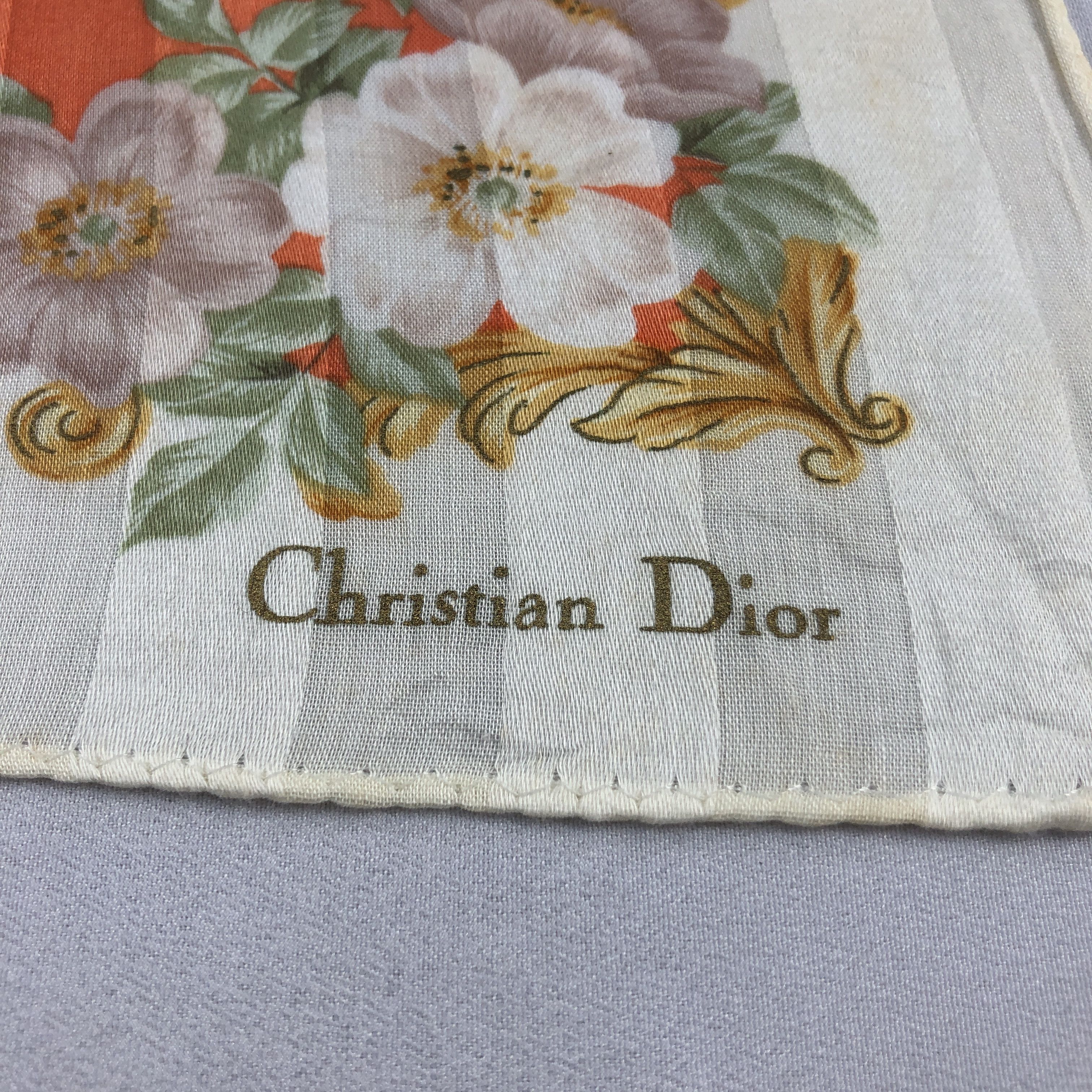 Christian Dior Monsieur Christian Dior Handkerchief Neckerchief Bandana H2908 Size ONE SIZE - 3 Thumbnail