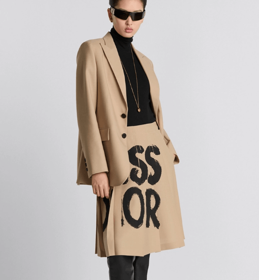Dior o1w1db11225 451P70 Wrap Mini Skirt in Beige/Black Size 30" / US 8 / IT 44 - 5 Thumbnail