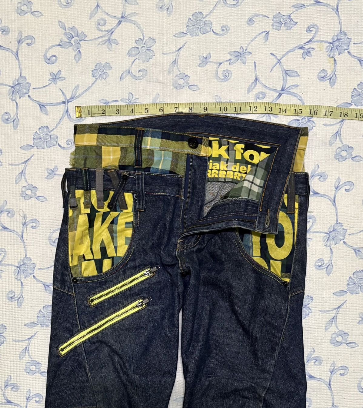 Japanese Brand Japanese BRTH Breath Double Waist Jeans Streetwear Denim Size US 31 - 4 Thumbnail