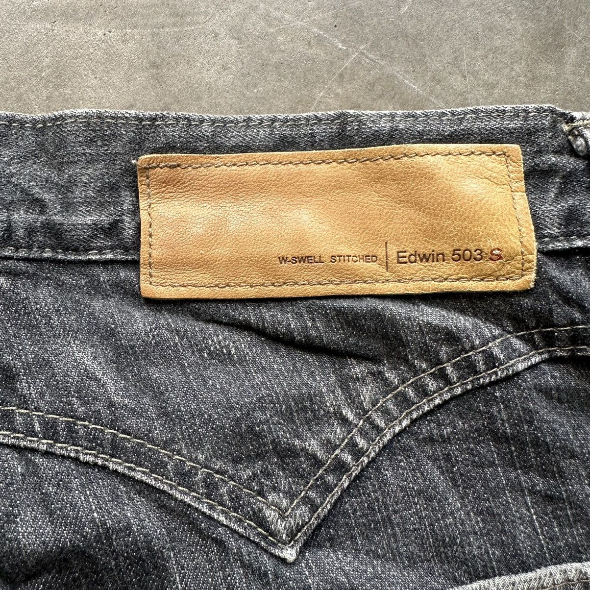Edwin × Jean × Vintage Vintage Black Edwin Faded Distressed Denim Jean Pant W28 Size US 28 / EU 44 - 12 Thumbnail