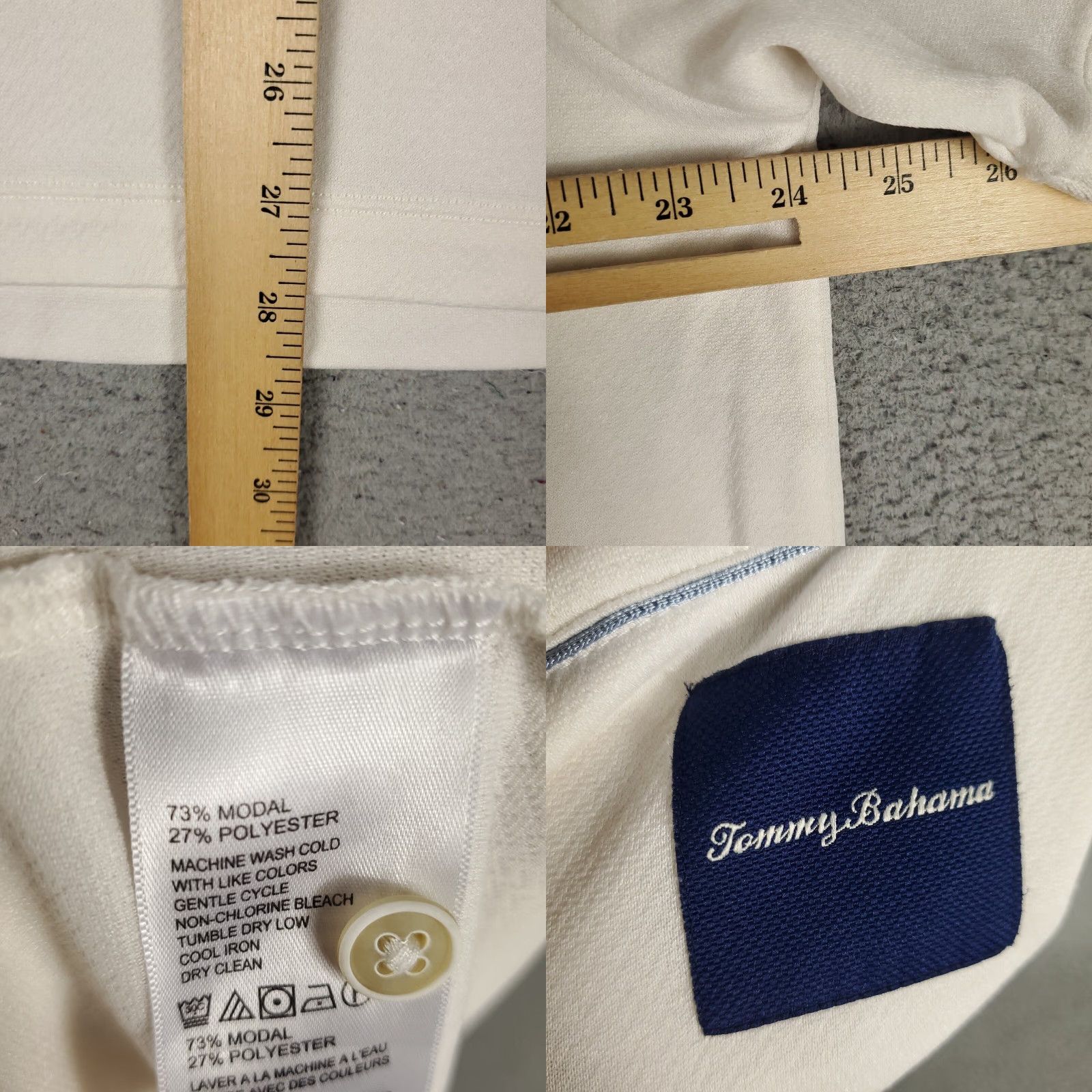 Tommy Bahama Tommy Bahama Polo Shirt Men's XL Ivory Casual Short Sleeve Regular Fit Size US XL / EU 56 / 4 - 8 Thumbnail