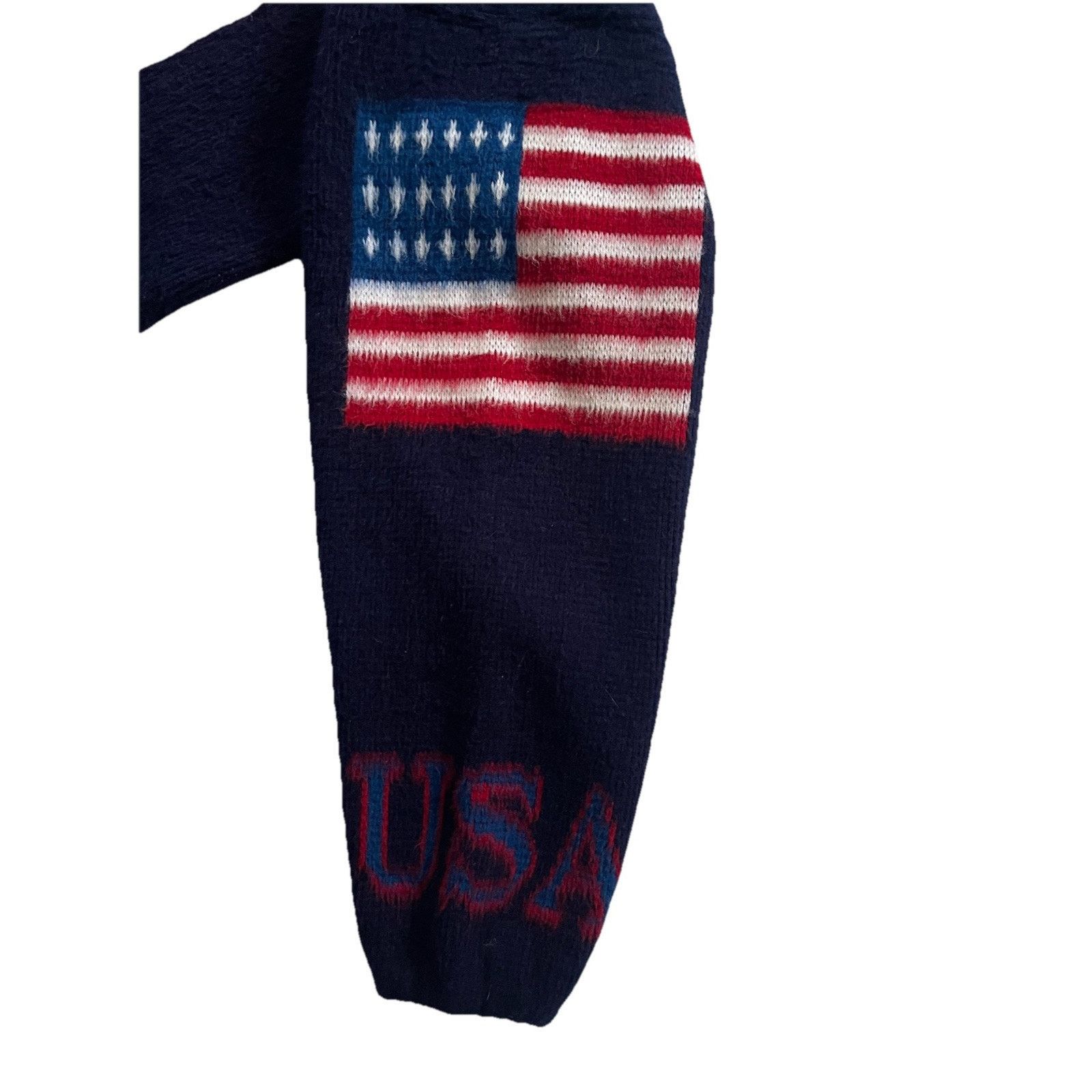 Other Vintage Tejidos Ruminahui Full Zip Hooded Navy Blue USA Flag Size US L / EU 52-54 / 3 - 6 Thumbnail